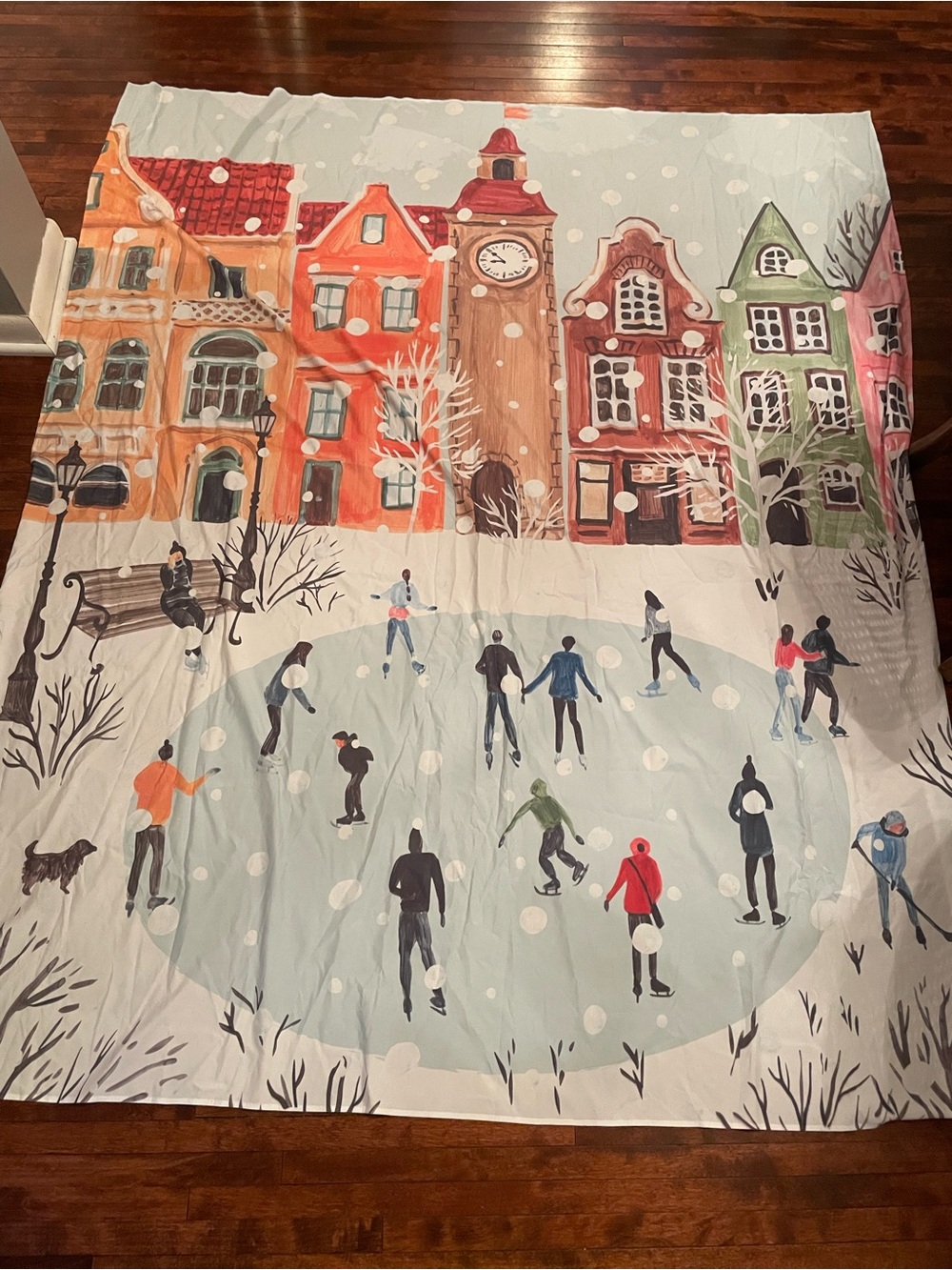 HUGE Winter Scene Tapestry for Child’s room or Nursery, 76” x 64”, Christmas